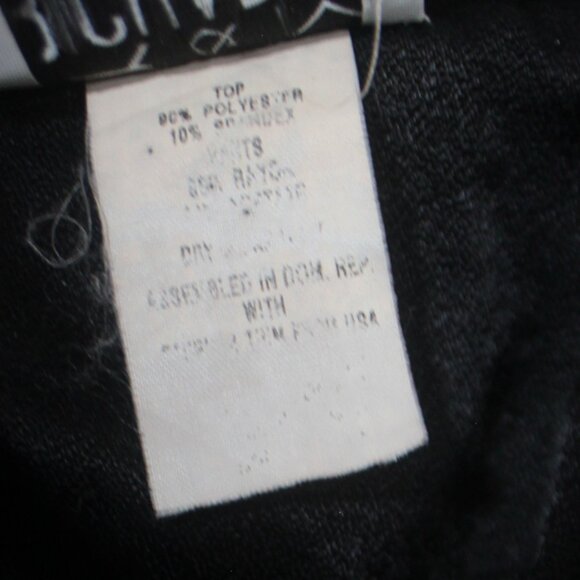 Vtg Black Velvet Velour R&M Richards + Karen Kwong Jacket Tunic Top Sz 10/12 Lg - Picture 5 of 7